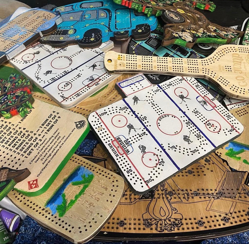 Handcrafted Cribbage Boards | Custom Laser-Engraved Baltic Birch ...
