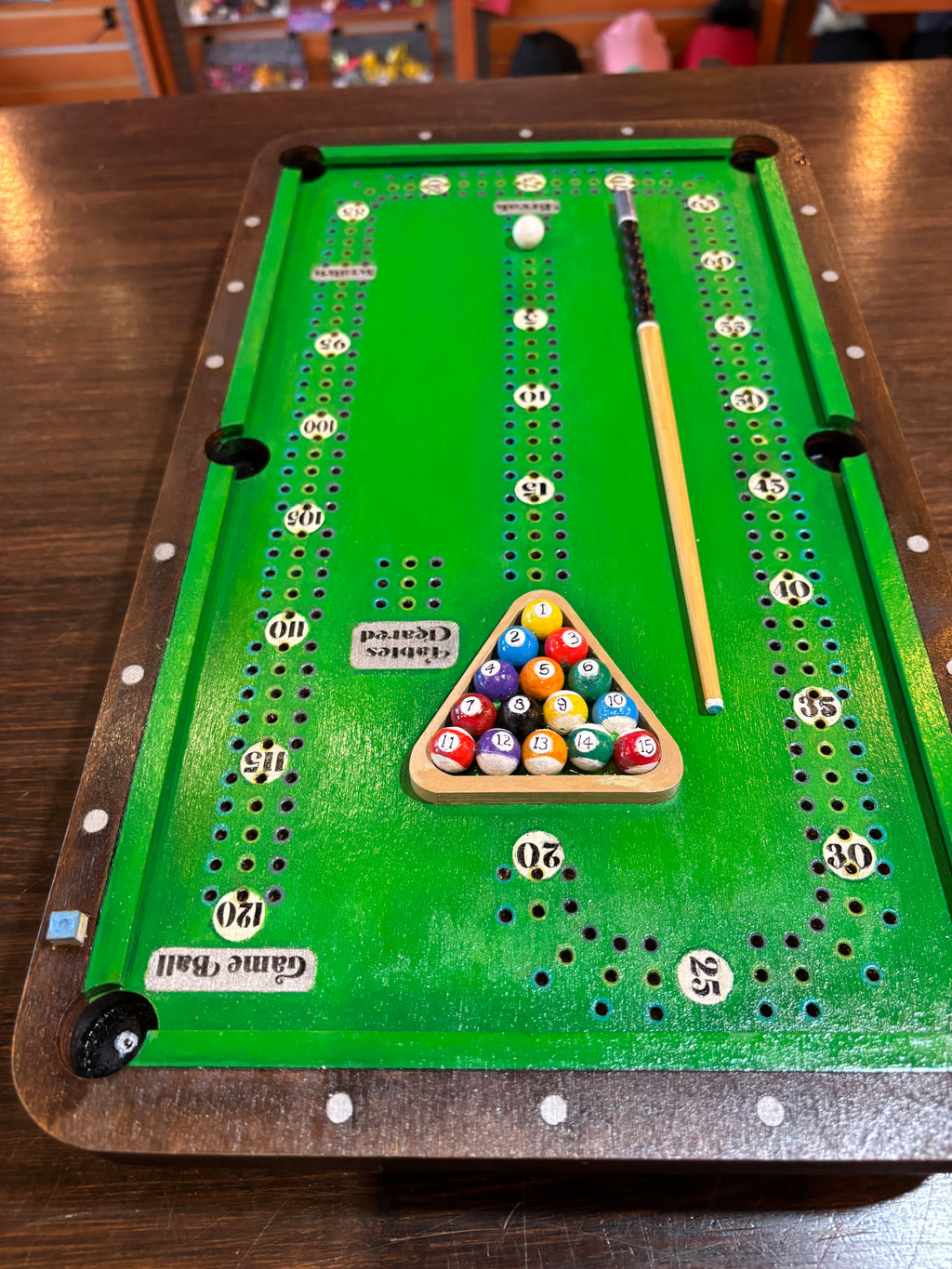 Pool Table Crib Board - Customizable